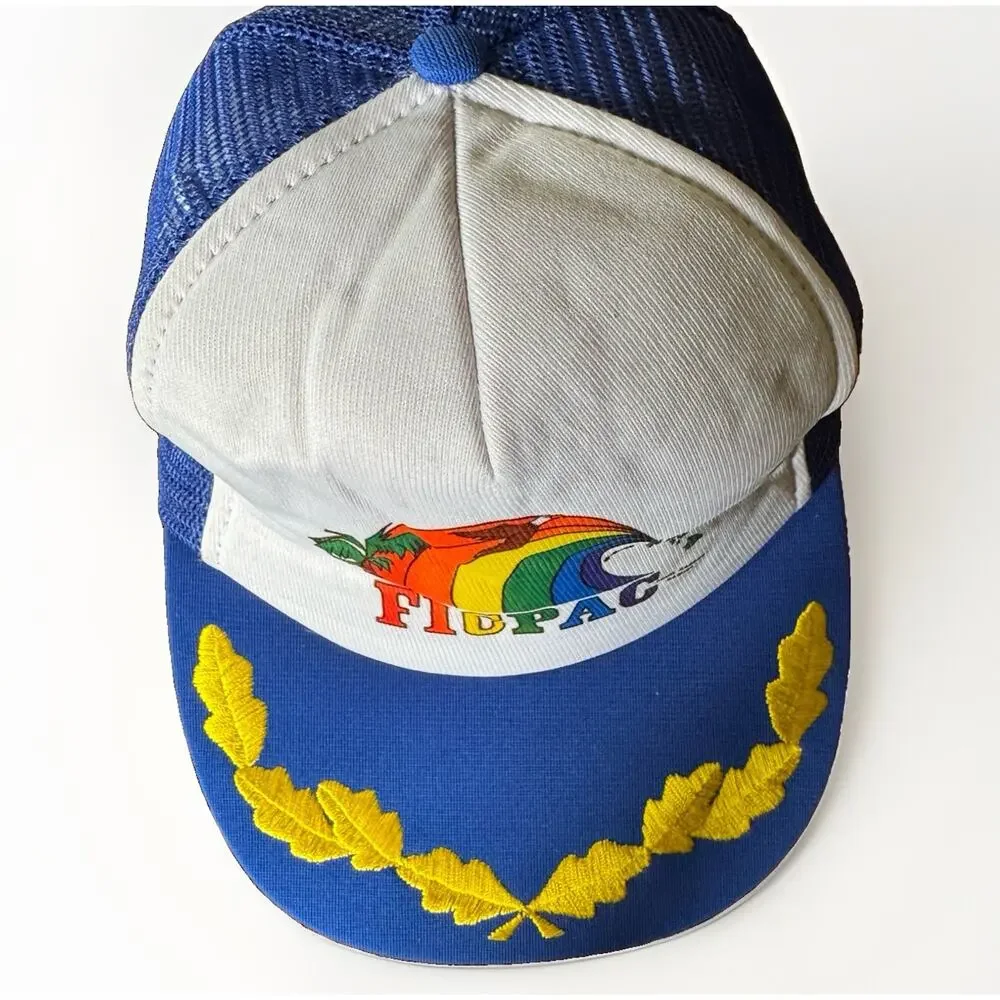 VINTAGE FICPAC Pearl Harbor Hawaii Trucker Hat Scrambled Eggs Captain Snapback